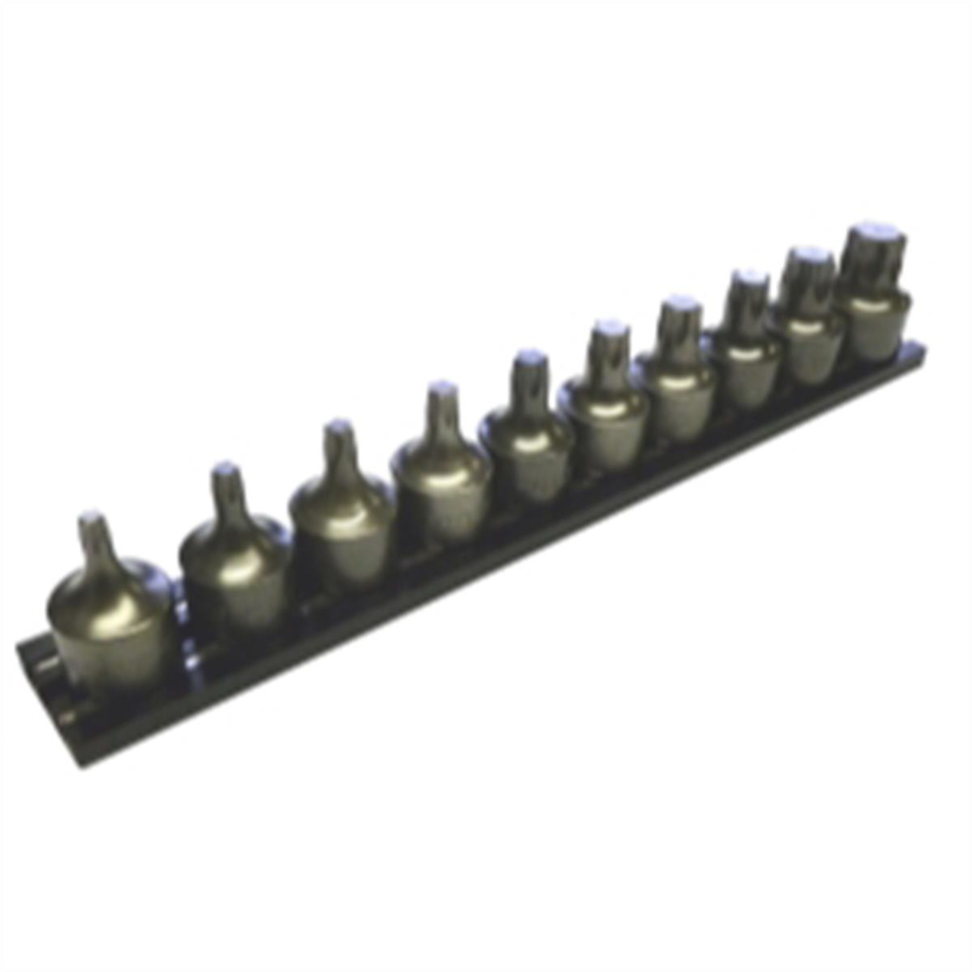VIM Tools 10-Piece Half Cut Torx Driver Set — 3/8in. Square Drive, Impact Quality, Model# VIMIMPACT-HCT6